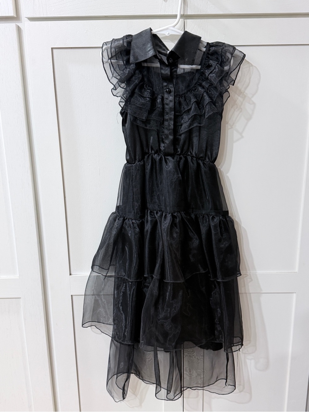 Wednesday Black Ruffle Tiered Party Dress size 6t